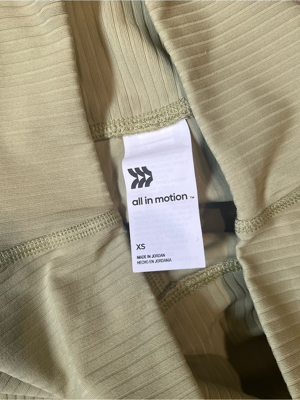all in motion Light Green Ribbed Racerback Sports Bra & High-Waist Leggings - Picture 6 of 8